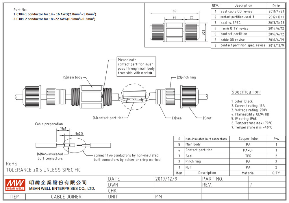 Mean Well DS-CJ04-1 Power adapter