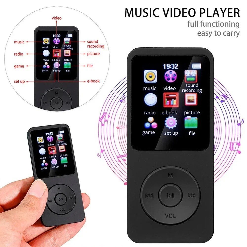 Type-C Port MP3 Bluetooth Player Fast Charging 5.4 Bluetooth Version Running