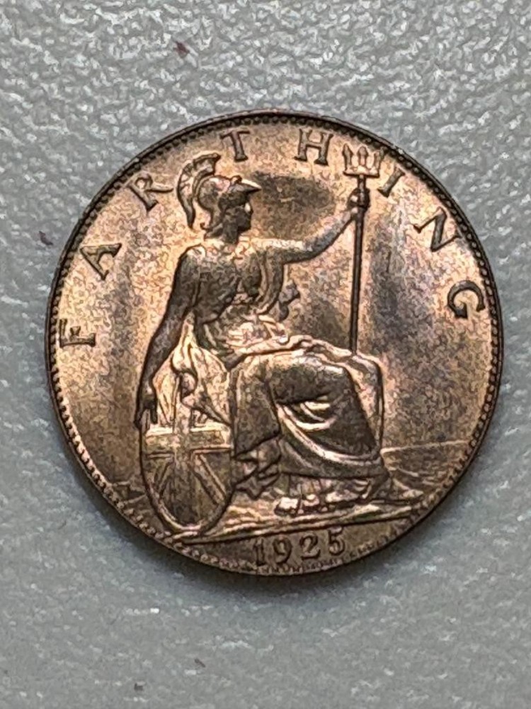 1925 Great Britain Farthing Nice Uncirculated Condition SKU#3845