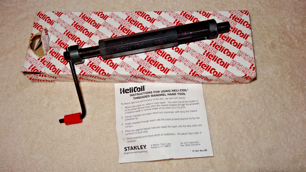 Helicoil 1/2-20  Thread Insert Hand Prewinder Installation Tool 7552-8  LOCB