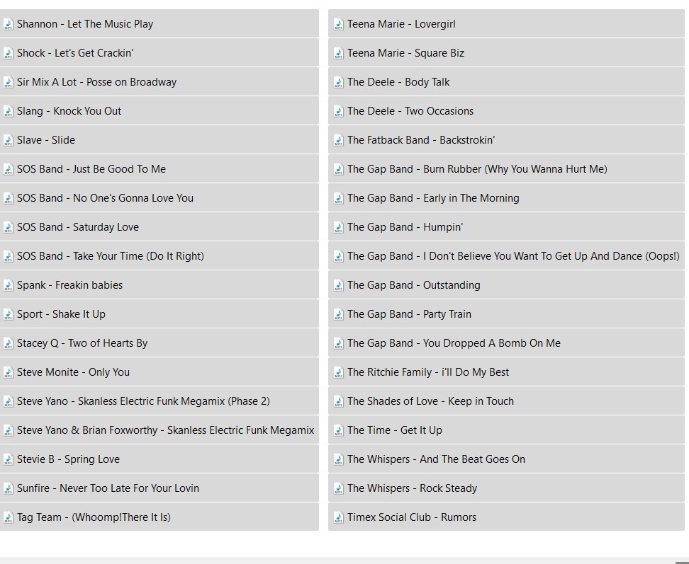 Old School & Funk 170+ Songs
