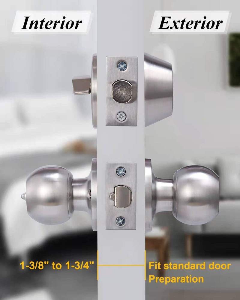 Lanwandeng All Keyed Same Entry 1 Pack, Deadbolt Lockset-Keyed Alike
