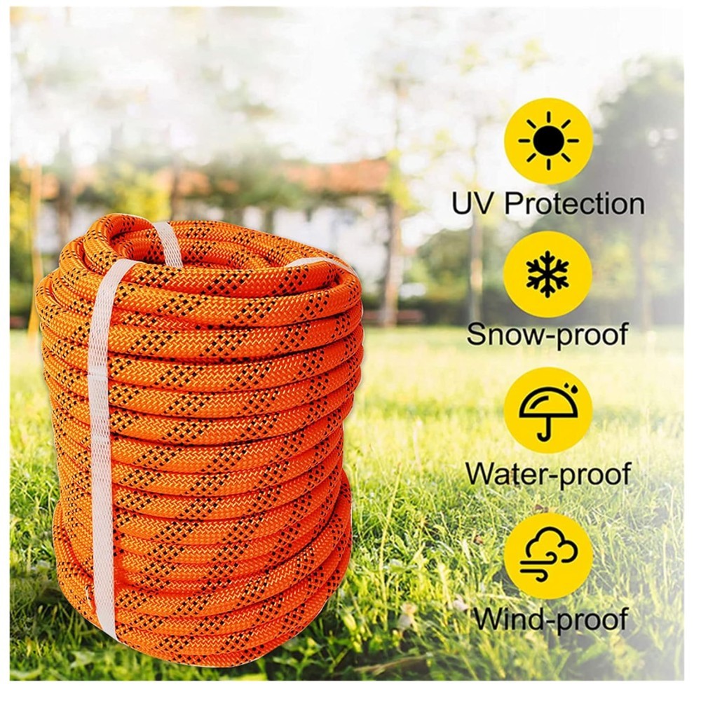 1/2" × 100' 6180Lbs Breaking Strength Bull Rope Double Braid Polyester Rope