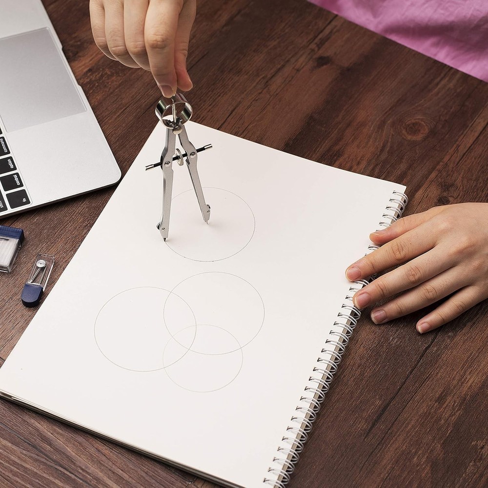 All-Metal Professional Compass - Ideal for Math, Drafting & Art Projects