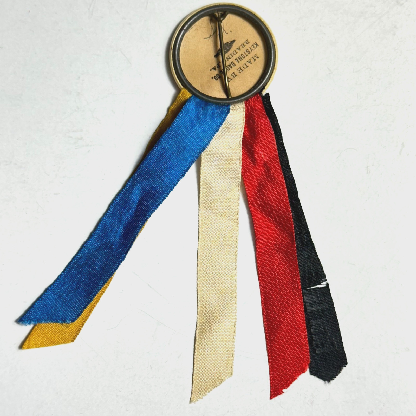 1914 Pittsburgh Dist Luther League Convention Leechburg PA 4.25"H Pinback Ribbon