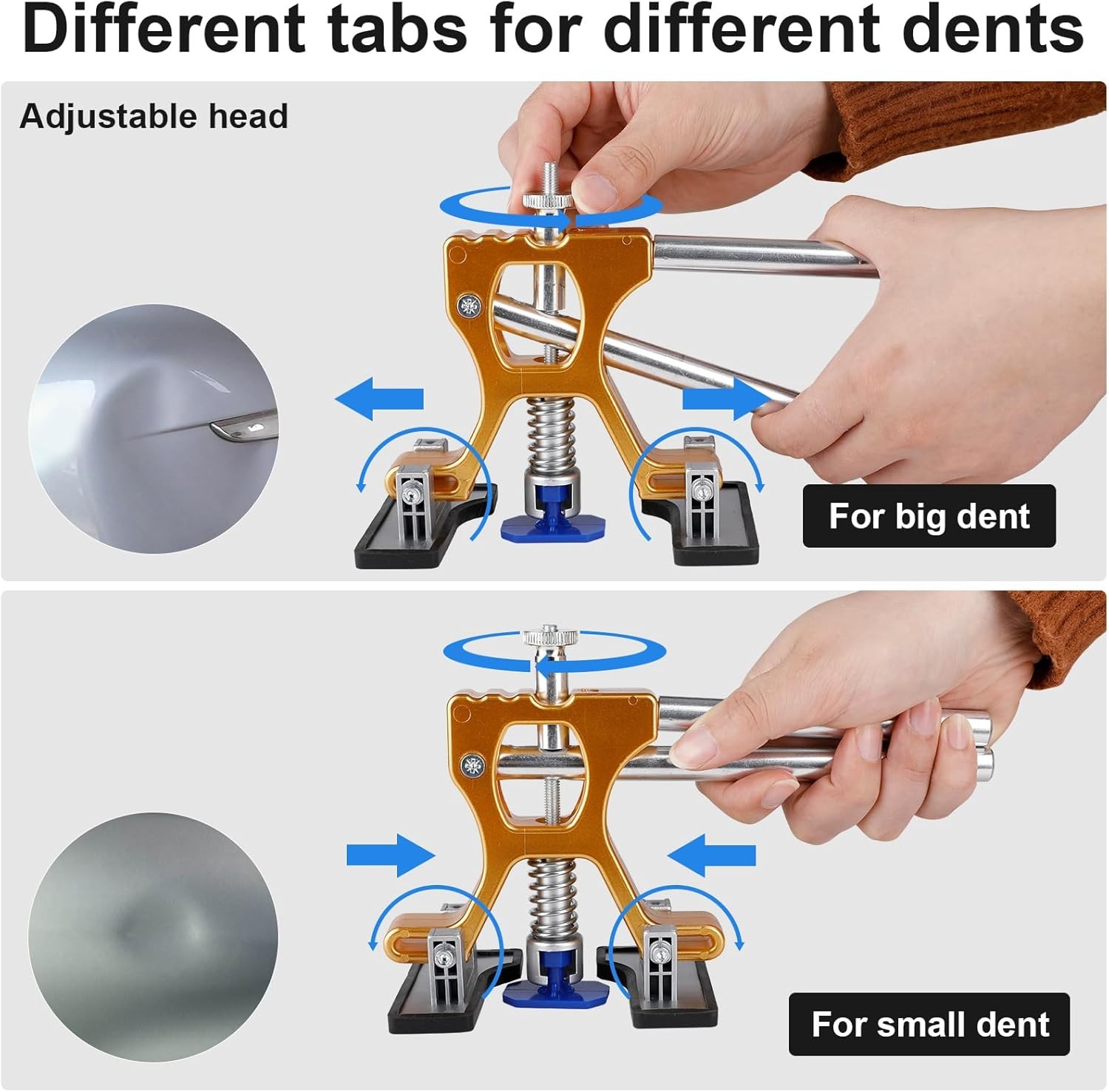 Car Body Dent Puller Hammer Bridge Lifter Tool Paintless Hail Remover Repair Kit