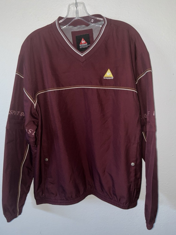 Le Coq Sportif Golf Collection Pullover Jacket LL Maroon