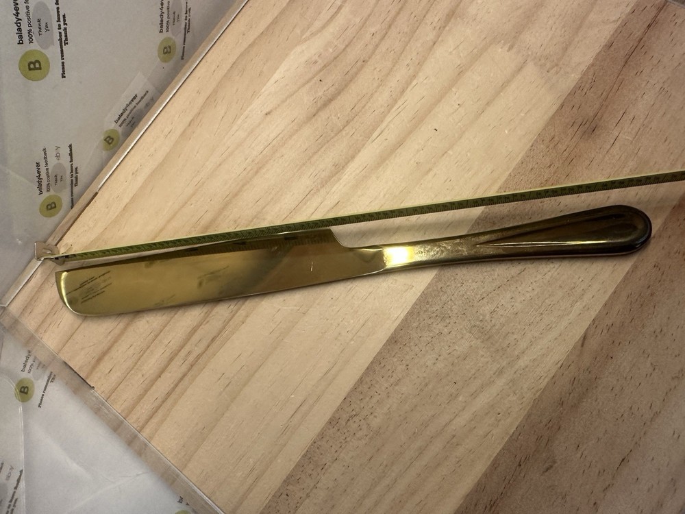 Gold Colored Wedding Cake Knife 10.75”