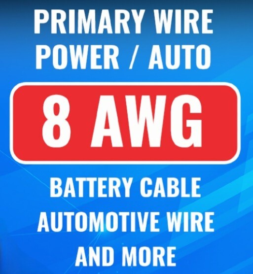 25FT - Translucent Primary Speaker/Auto/Power Cable 8AWG CCA Enhanced Wire Red