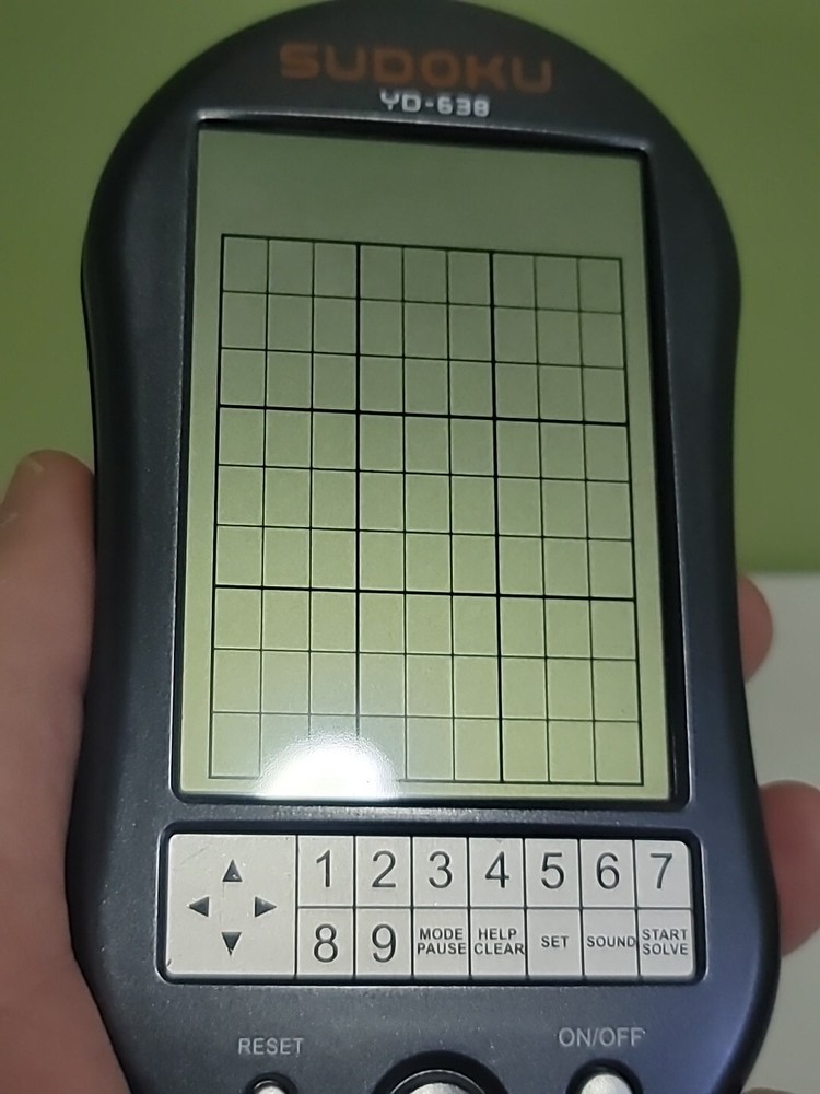 SUDOKU Electronic Handheld Game With Pointer Gray Tested Working