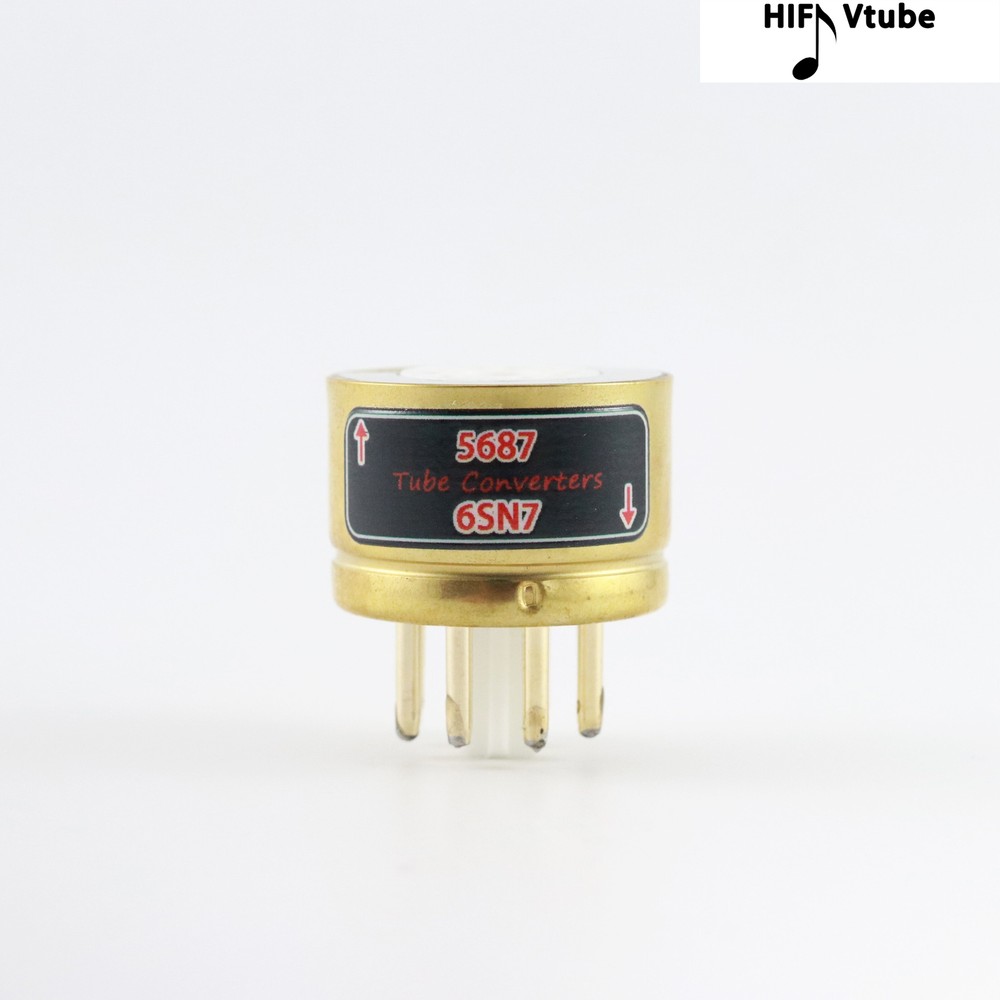 One Gold plated 5687 (to) 6SN7 Vacuum tube convert socket
