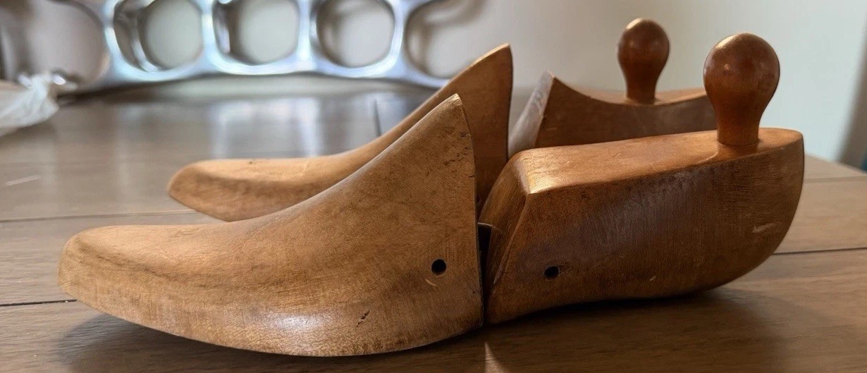 Vintage wooden shoe trees or stretchers