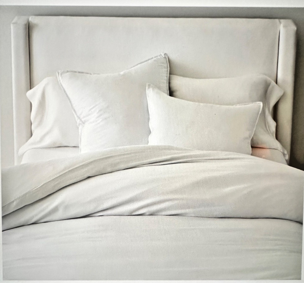 NWOT Pottery Barn Duvet Cover King Cal Off White Tencel Luxury Minimalist 108x92