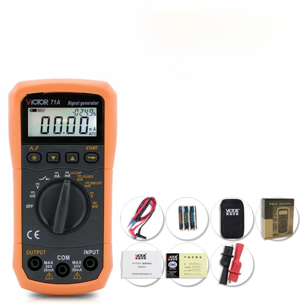 24V Loop Step Output DC Voltage Current Signal Generator Source Simulator Meter