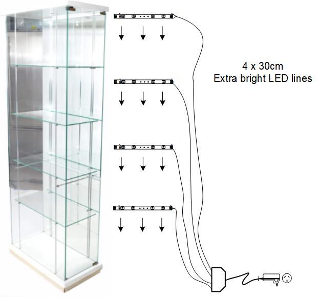 Lights for Glass Display Cabinet  Warm White