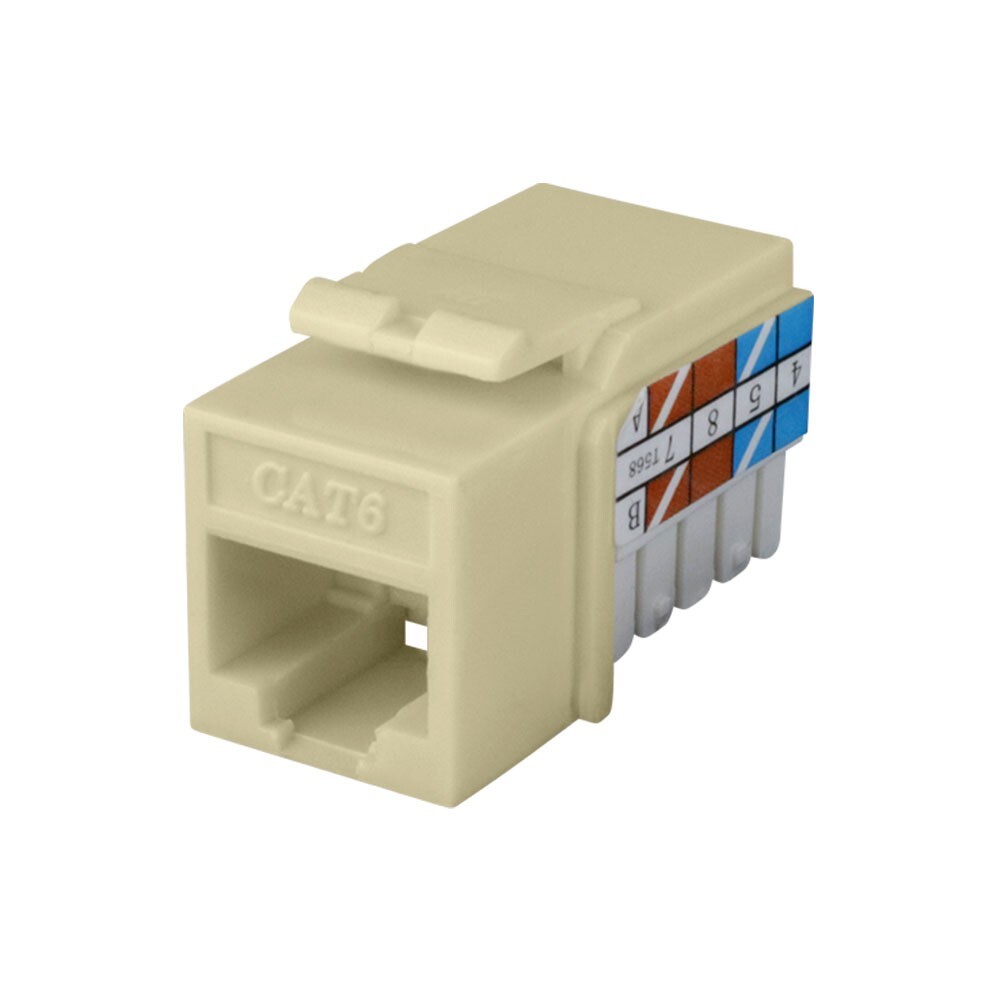 Construct Pro Cat6 (RJ-45) Keystone Jack (10 Pack, Ivory)