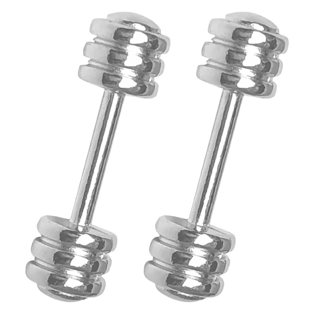 2 Pcs Mini Dumbbell Accessories Simulation Miniature House Decor