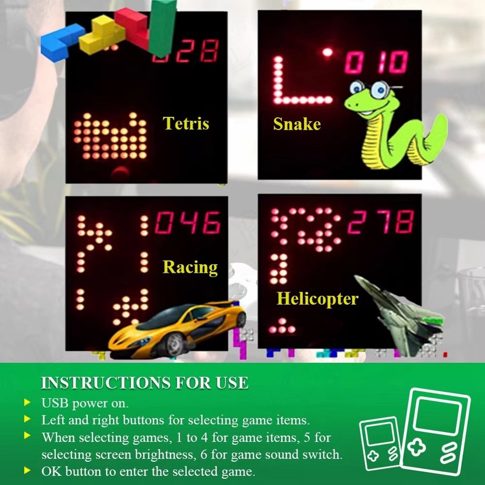 DIY Pixel Game Maker Kit Electronics DIY Soldering Project Practice Soldering Learning Monta1251