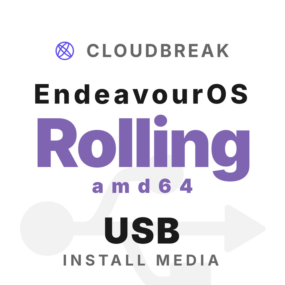EndeavourOS Rolling amd64 Bootable/Live Install USB NEW