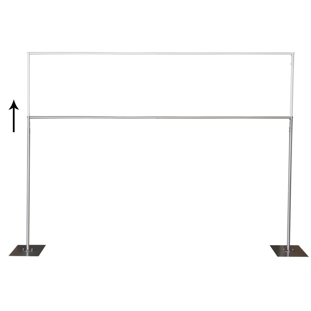 Heavy Duty Pipe Drape Kit Backdrop Support w/ Metal Steel Base-Height Adjustable