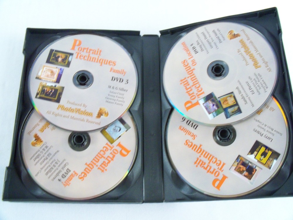 Portrait Techniques by PhotoVision 6 DVDs Instructional Complete