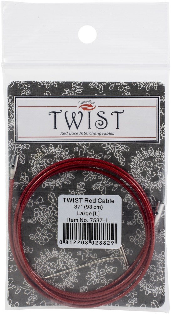 ChiaoGoo TWIST Red Lace Interchangeable Cables 37"-Large