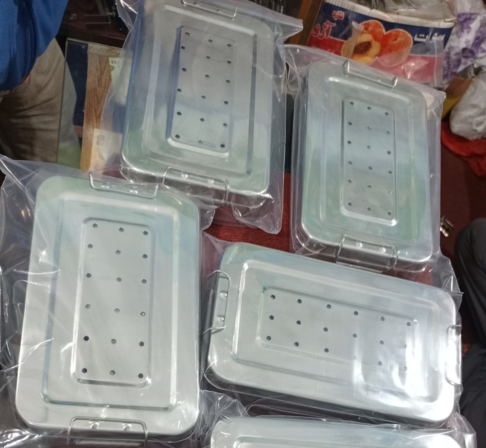 Surgical Instruments Storage Box Perforated Stainless Steel 1 Pcs