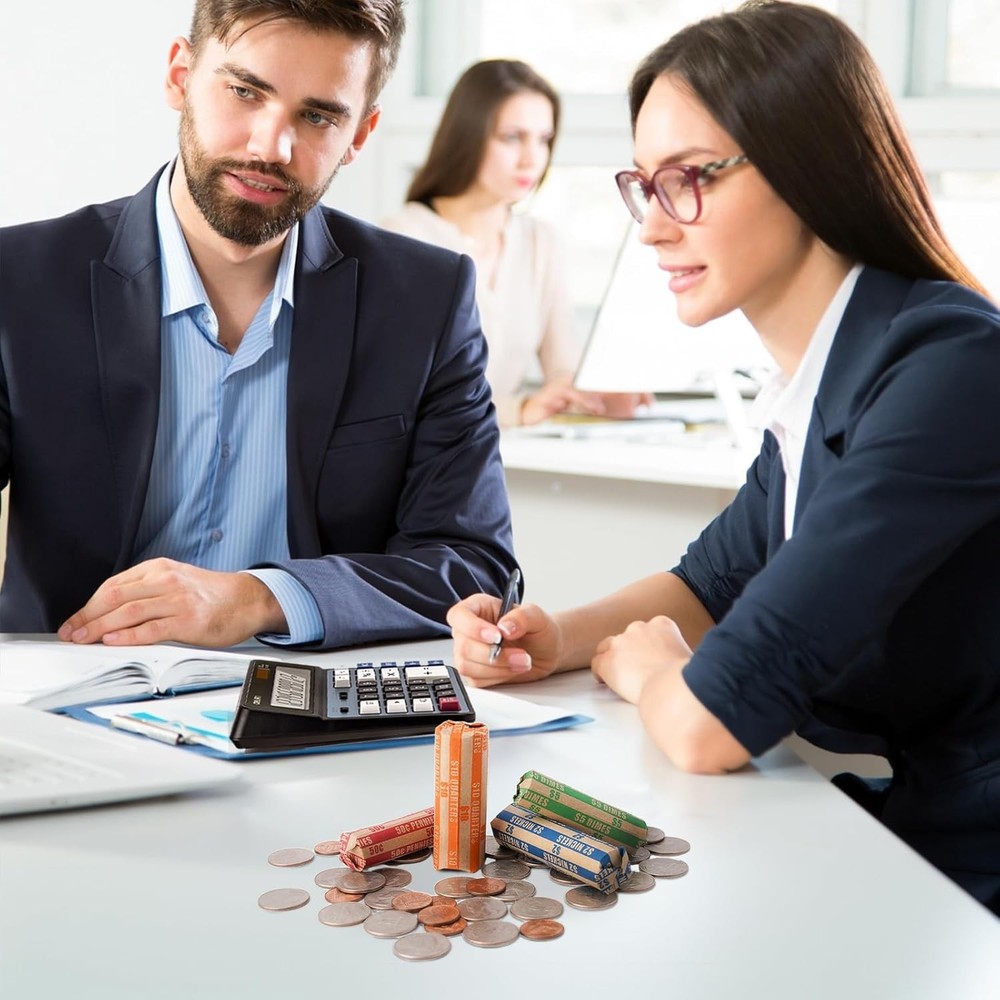 Coin Wrappers Assorted 500 Flat Stripped Roll 500 Assorted, 500 Pcs