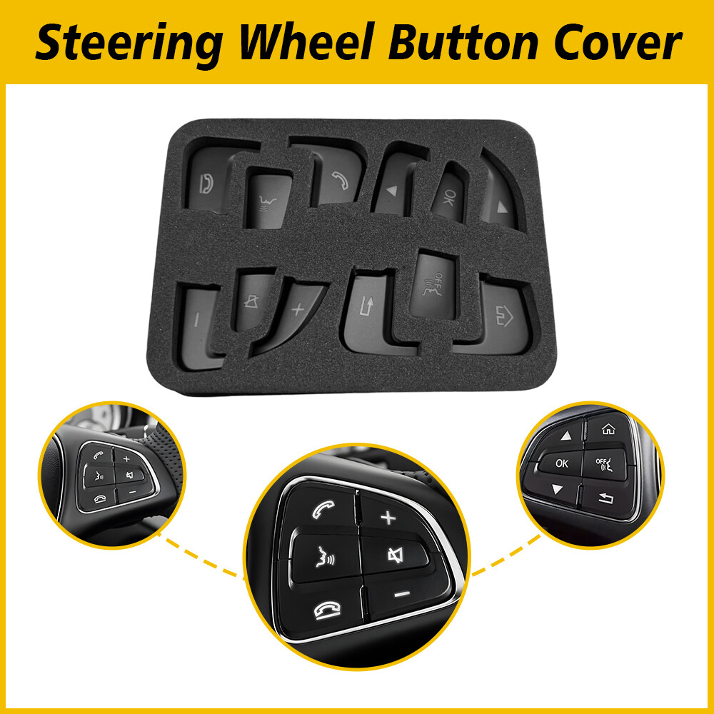 Steering Wheel Multi-Function Button Cover for Mercedes-Benz C300 2015-2017