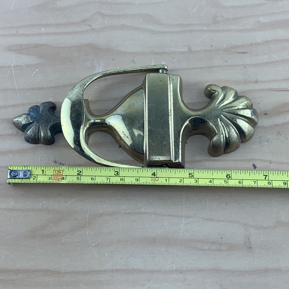 Vintage Ornate Solid Brass Door Knocker 7'' High.
