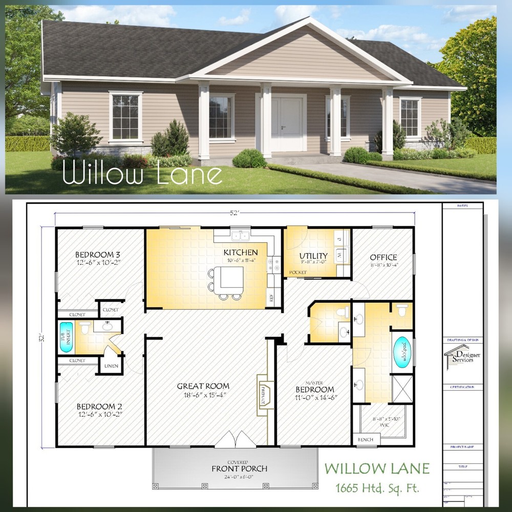 Willow Lane 1664 Heated Square Feet