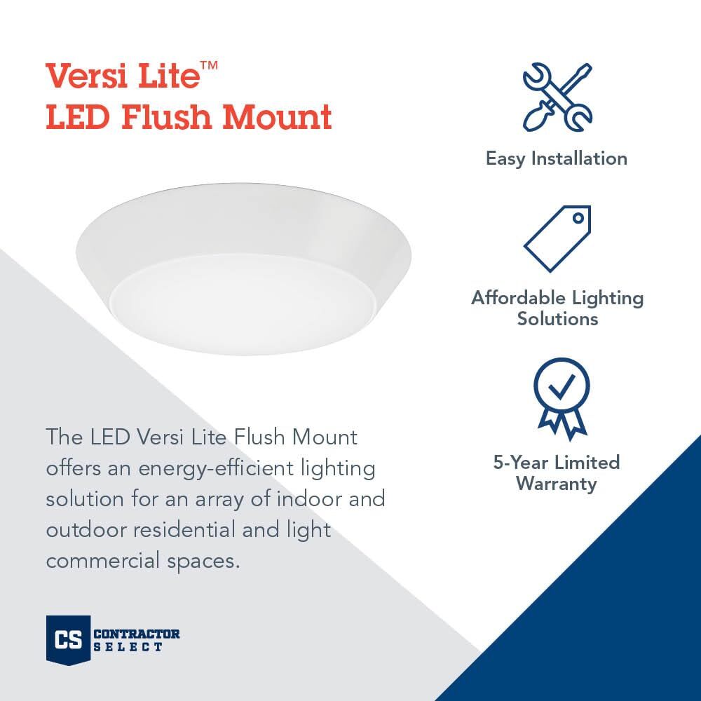 Lithonia Lighting Contractor Select 13 inch Round LED Flush Thin Ceiling Light