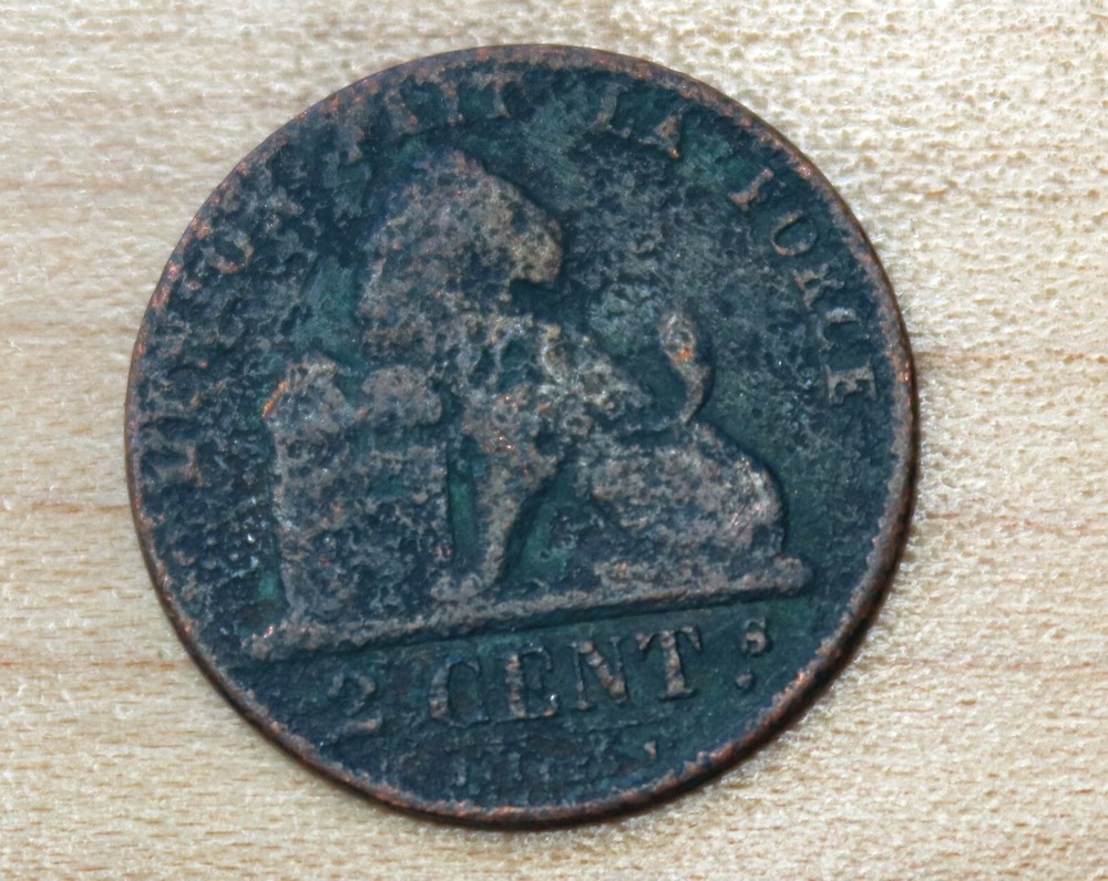 1856 Belgium 2 Centimes Leopold I