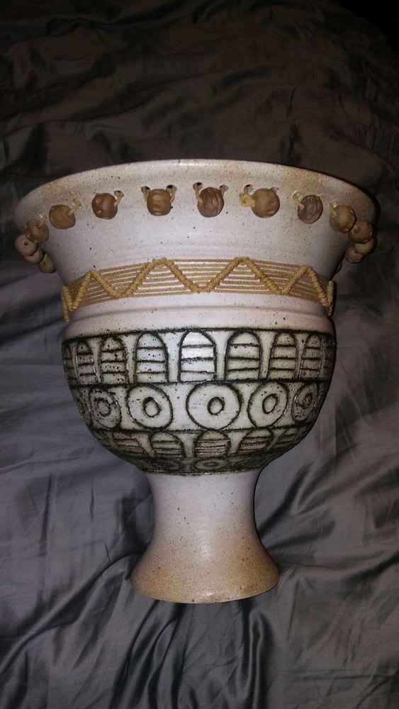 Beautiful Broudo Pottery Ceramic Stoneware Vase Vessel
