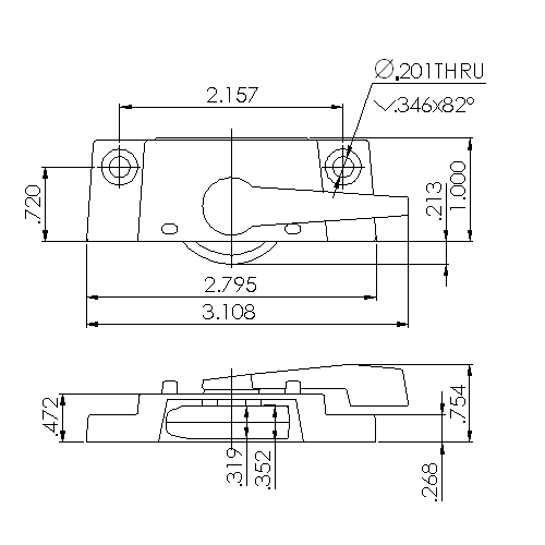 Window Sash Lock 3291WHITE