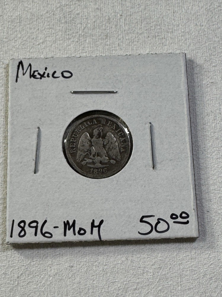 1896 Mo-M Mexico 10 Centavos Small Silver Coin