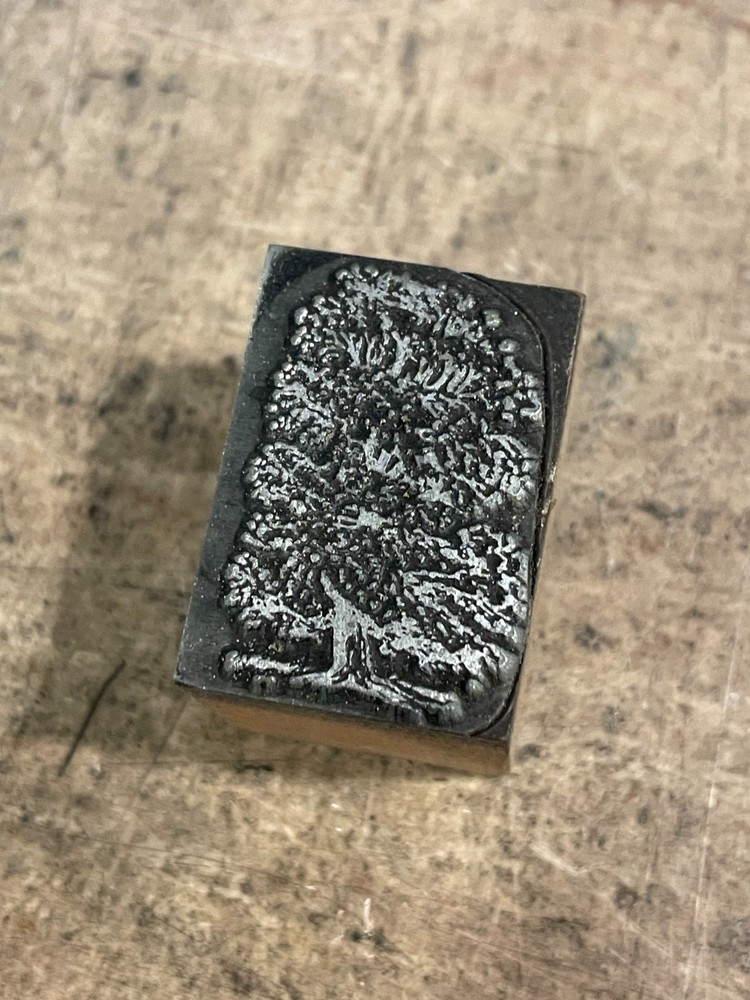 Printing Letterpress Printers Block Small Tree (913)
