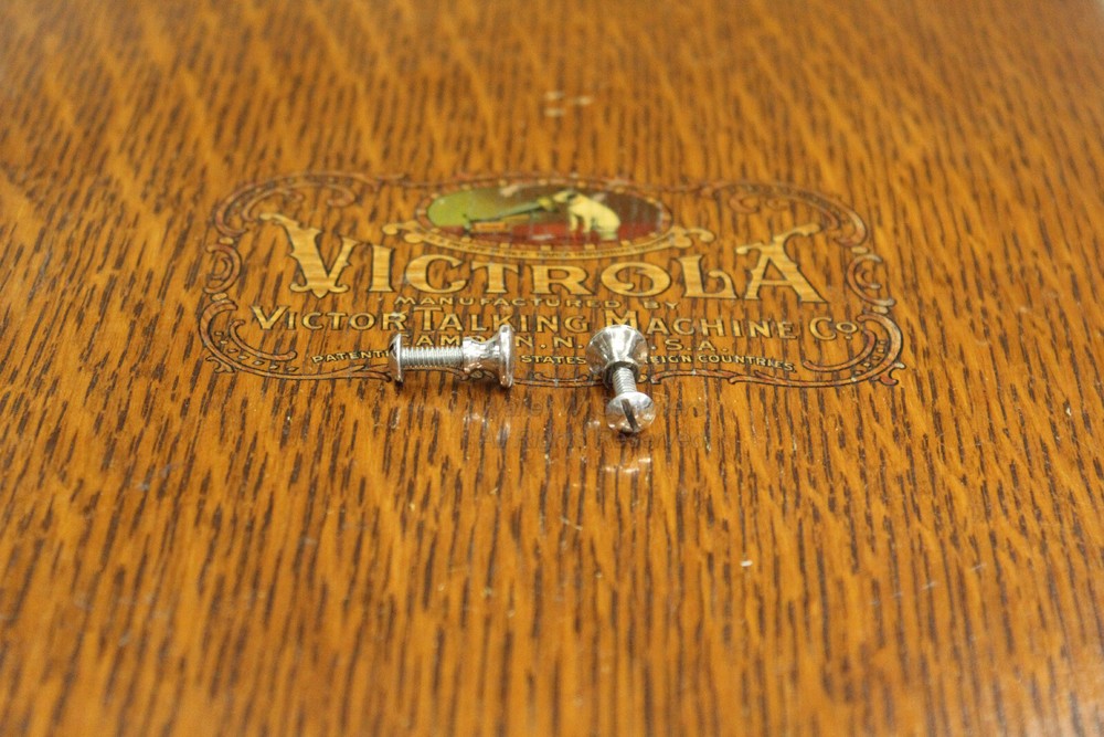 VV-IV Victor Victrola Two (2) Cabinet Door Knobs VV-IV Model 4 + Hardware