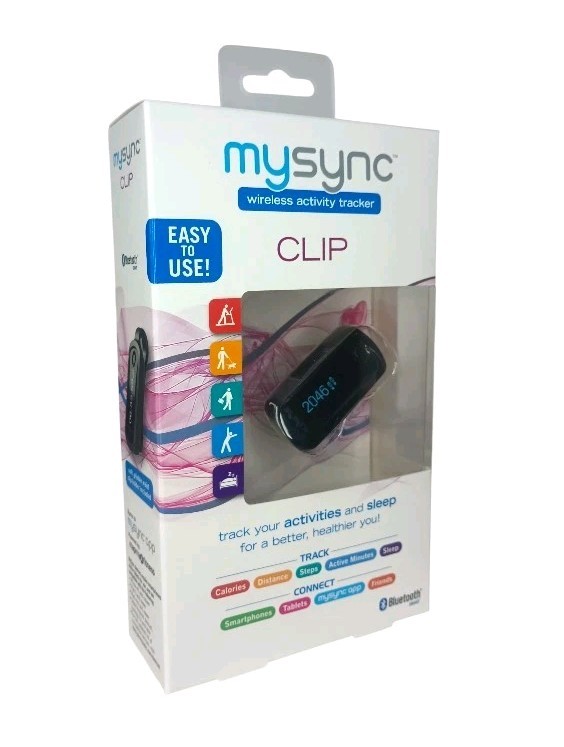 New MySync Clip Wireless Activity Tracker For Smartphones Bluetooth Smart App