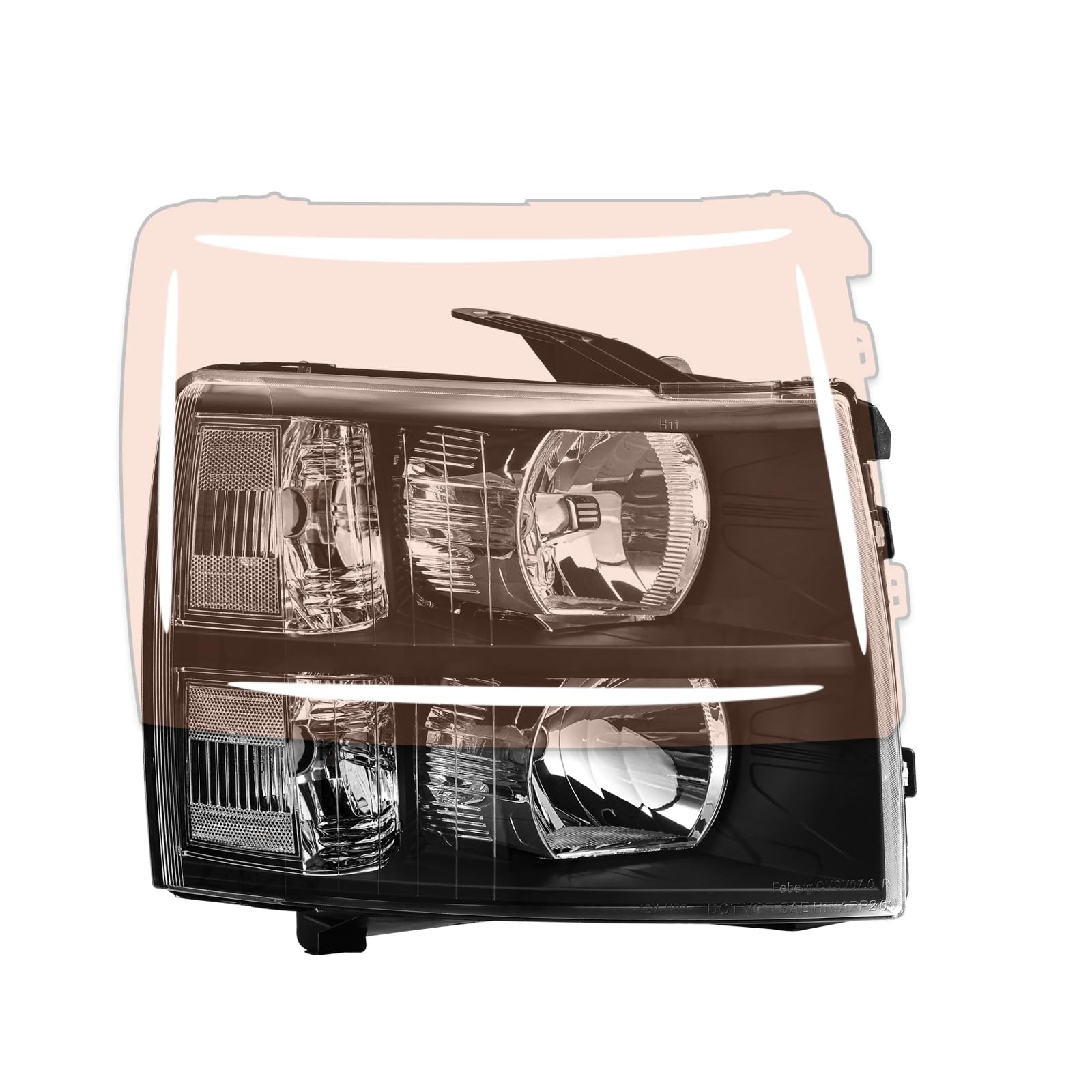 Headlights Assembly fit Chevy 07-14 Silverado /07-13 Silverado 1500