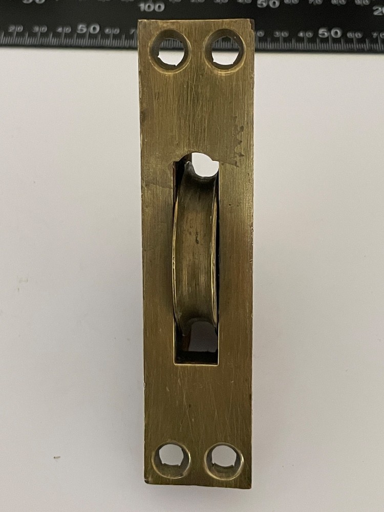 Antique Victorian Vintage Solid Brass Sash Window Pulley