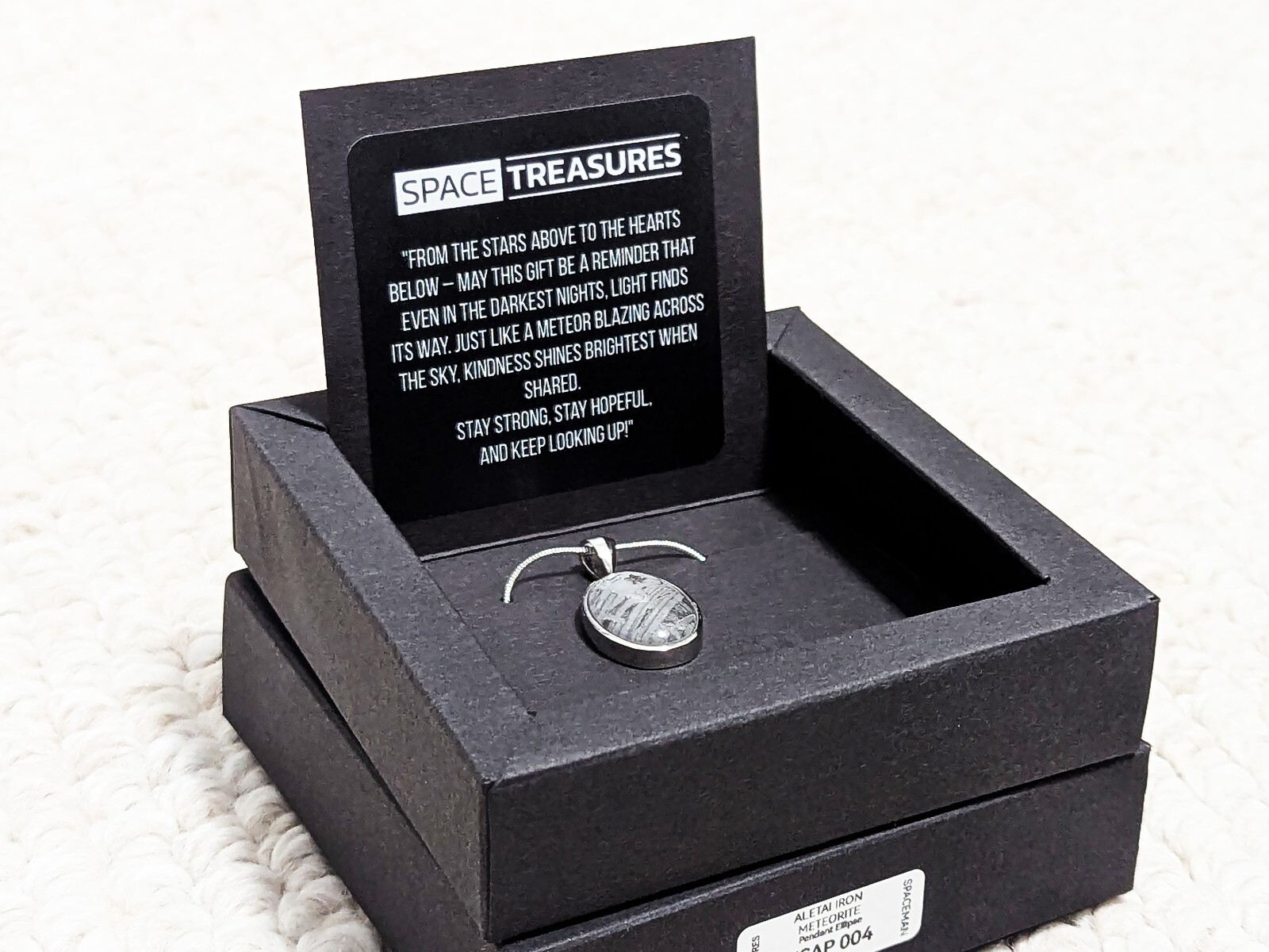 Genuine Aletai Iron Meteorite Pendant, Certified Space Artifact