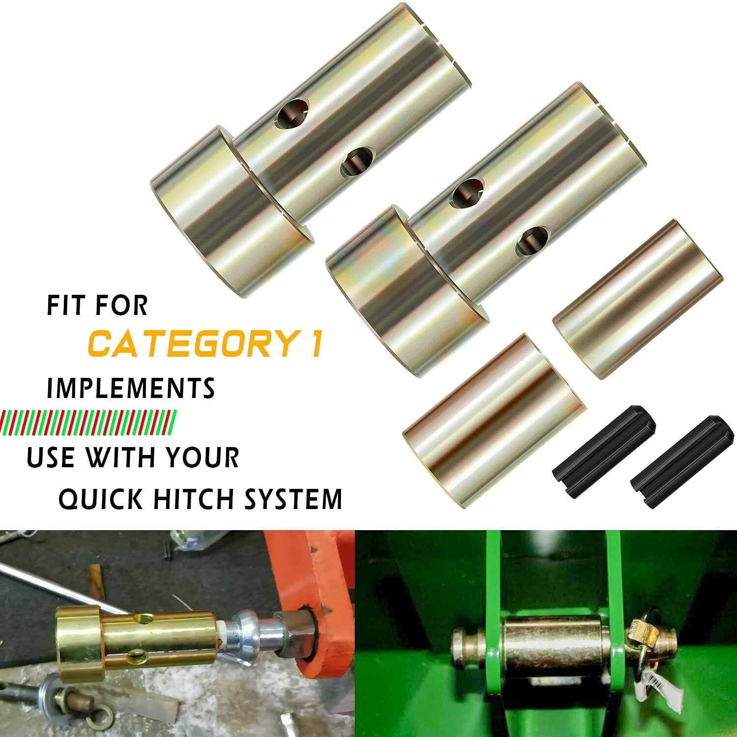 Cat 1 Quick Hitch Adapter Bushing Kit Fits Category 1 3-Point Hitch TK95029