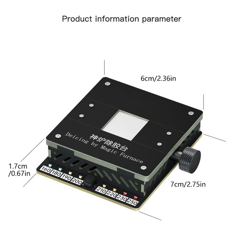 CPU Heating Platform For Mobile Phone IC CPU Heating Degumming Station