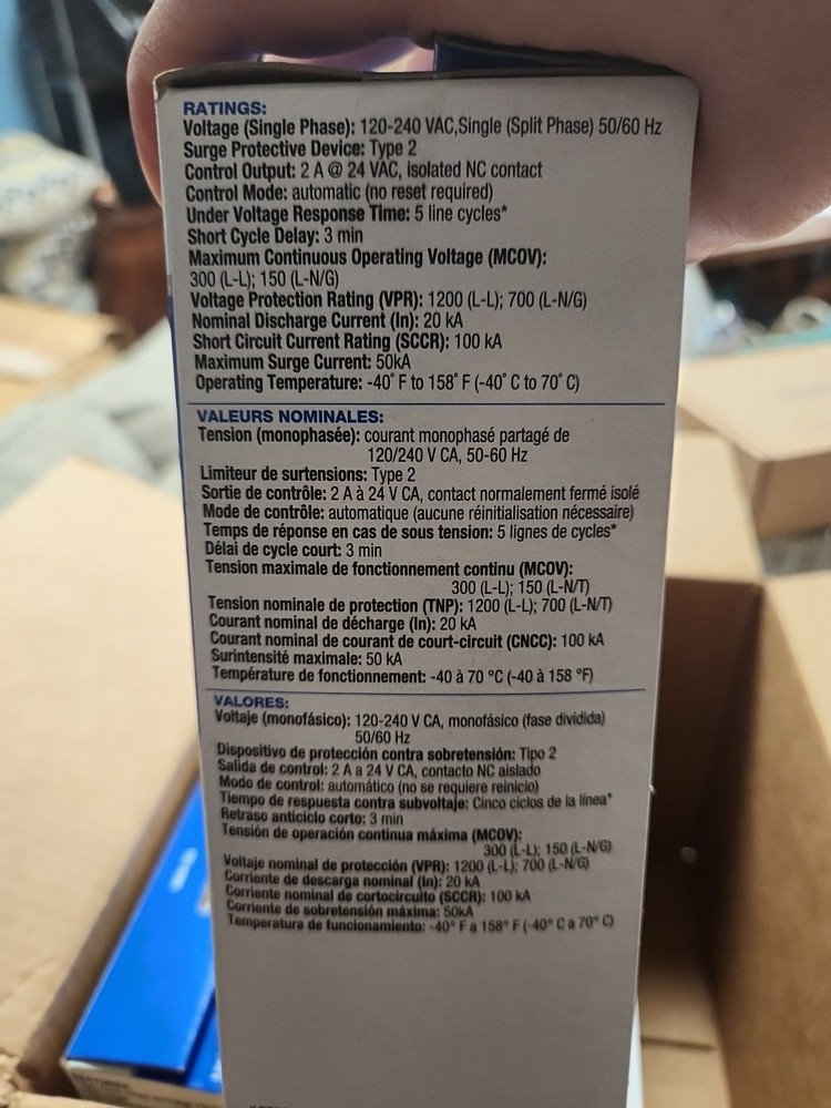 Intermatic CD1-024R Compressor Defender Surge Protector 120–240V Type 2 NEW
