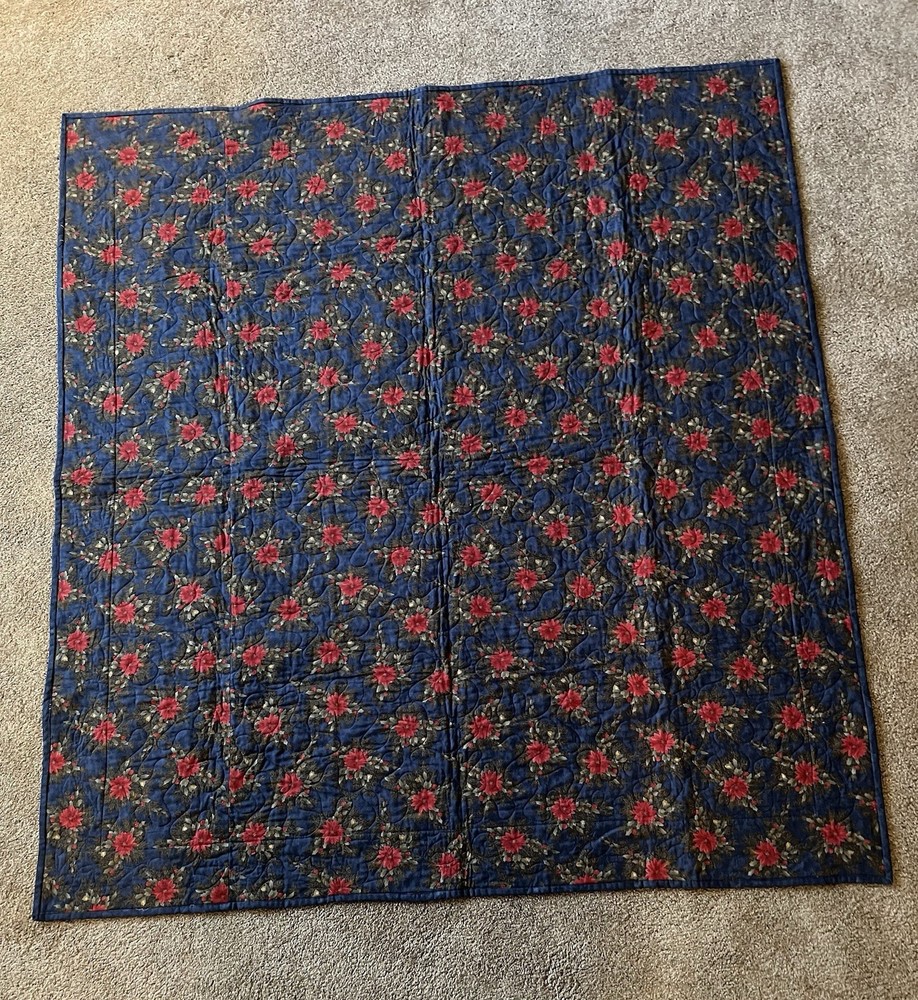 Handmade Christmas Patchwork Quilt 59 1/2” X 55”