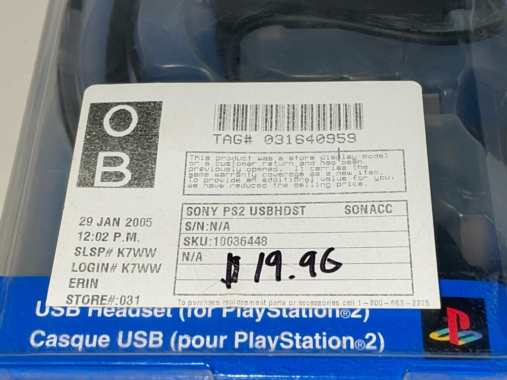 Logitech USB Headset Compatible with Sony PlayStation 2 - Open Box