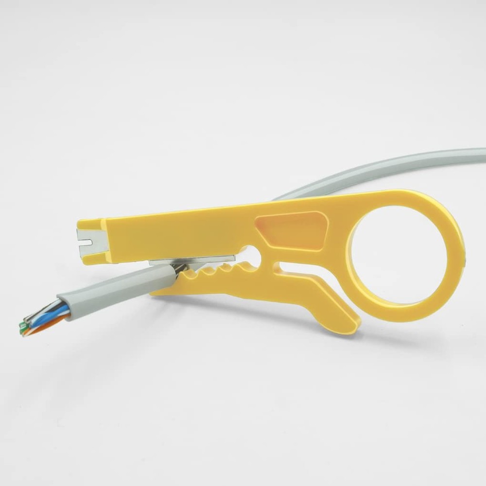 Keystone Jack Punch Down Stand and Small Plastic Punchdown Tool with Stripper