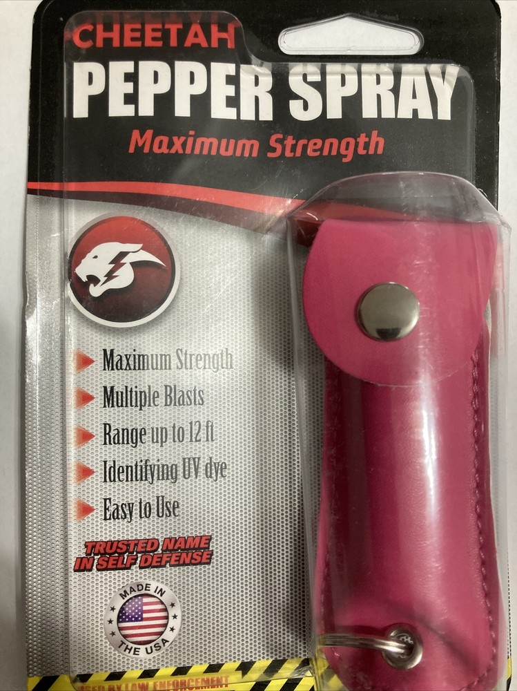 Cheetah Pepper Spray  Maximum Strength Pink