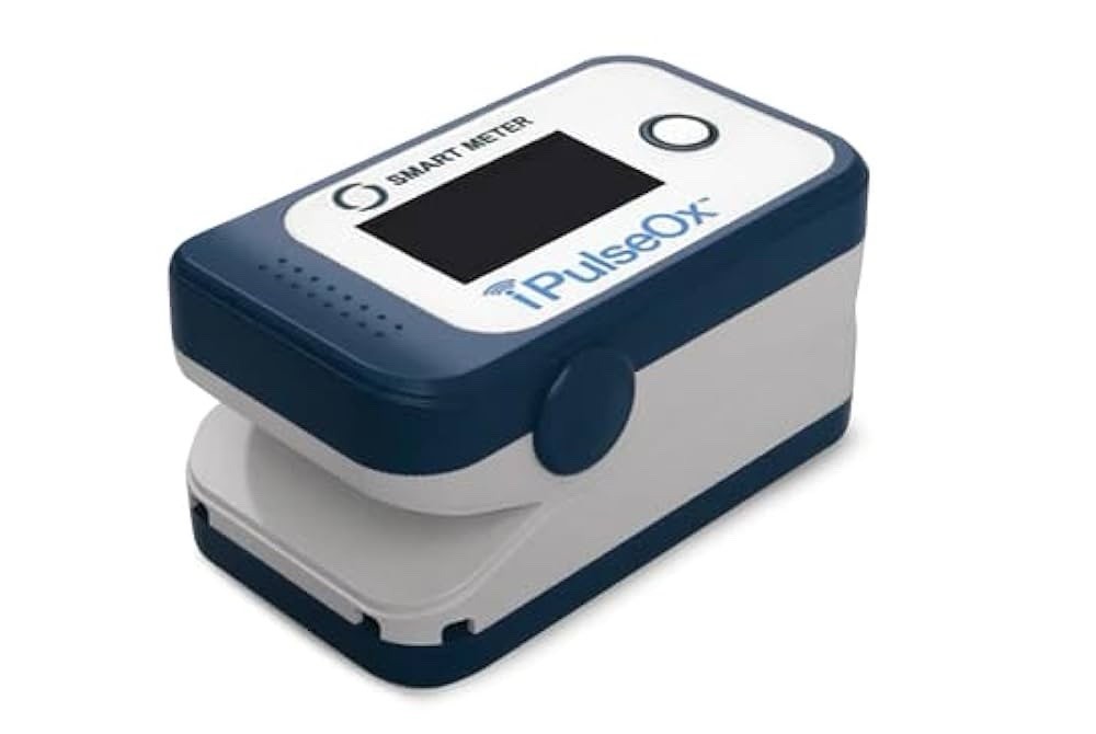 iPulseOx Fingertip Cellular Connected Check Pulse Oxygen Oximeter Smart Meter